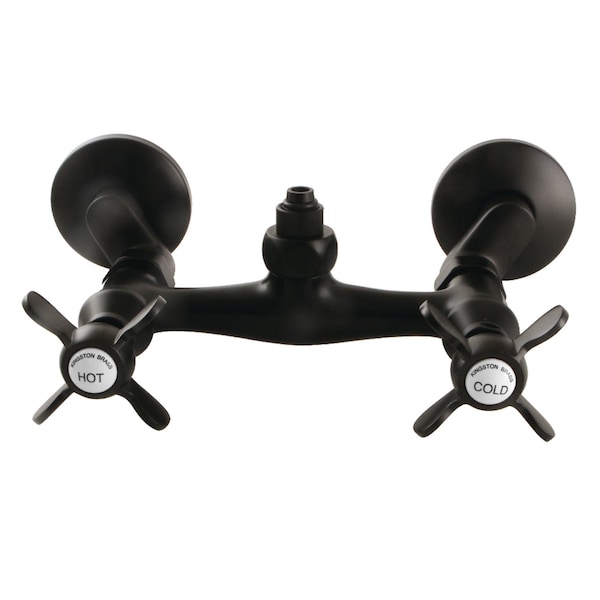 Kingston Brass CC2130BEX Wall Mount Tub Faucet Body with Riser Adapter, Matte Black CC2130BEX - main